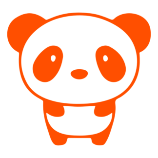 Little Panda Decal (Orange)